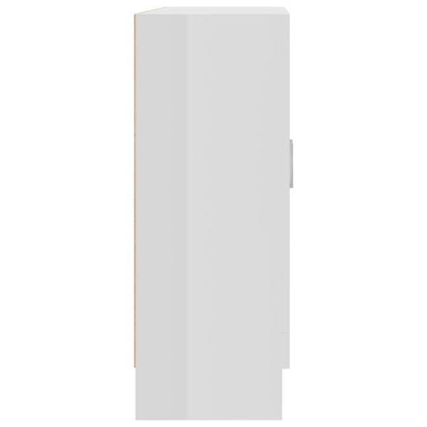 Bücherschrank Hochglanz Weiß 82,5 cm