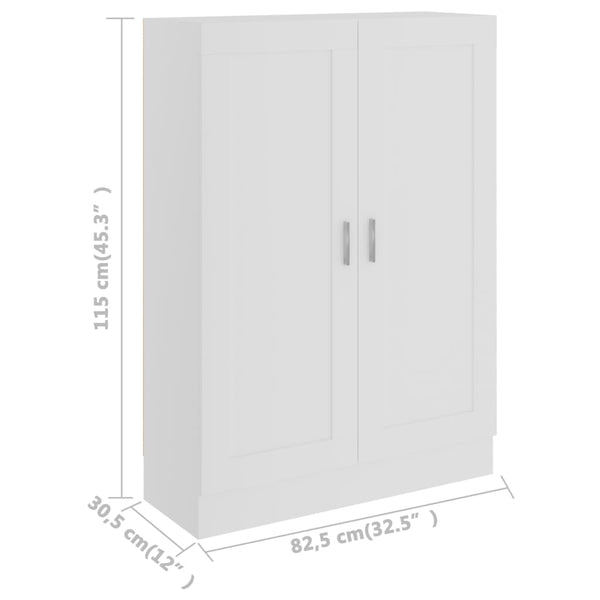 Weißer Bücherschrank Holzwerkstoff 82,5 cm
