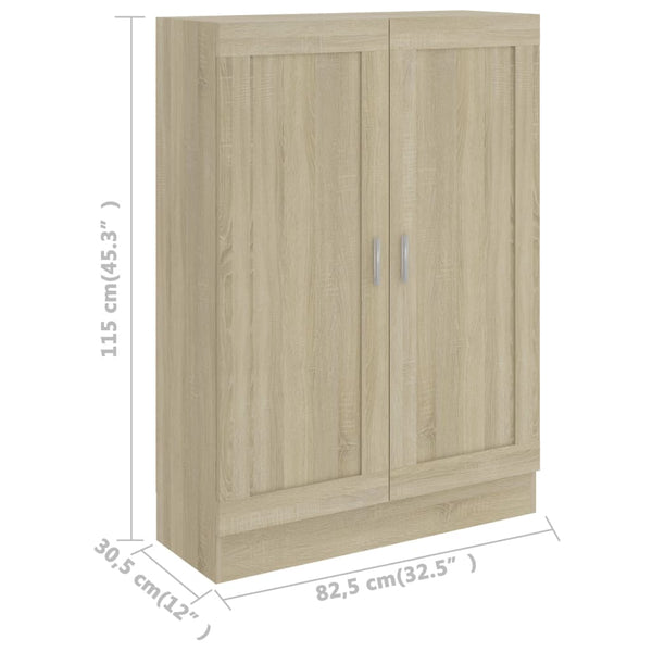 Bücherschrank Sonoma Eiche 82,5x30,5x115 cm