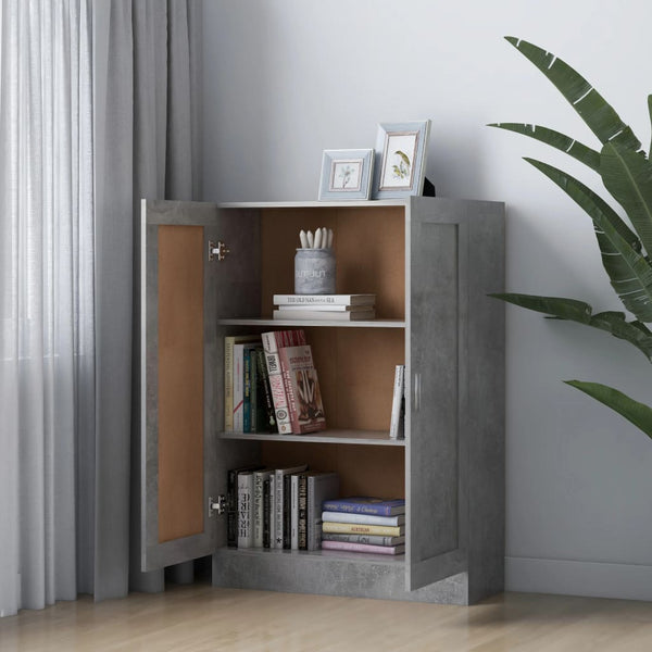 Bücherschrank Betongrau 82,5x115 cm