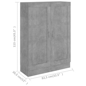 Bücherschrank Betongrau 82,5x115 cm