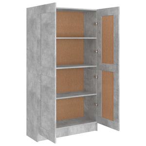 Betongraues Bücherregal, 150 cm hoch