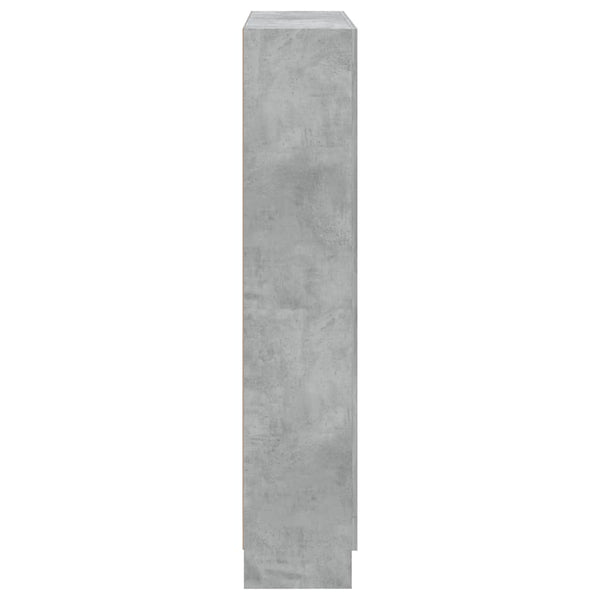Betongraues Bücherregal, 150 cm hoch