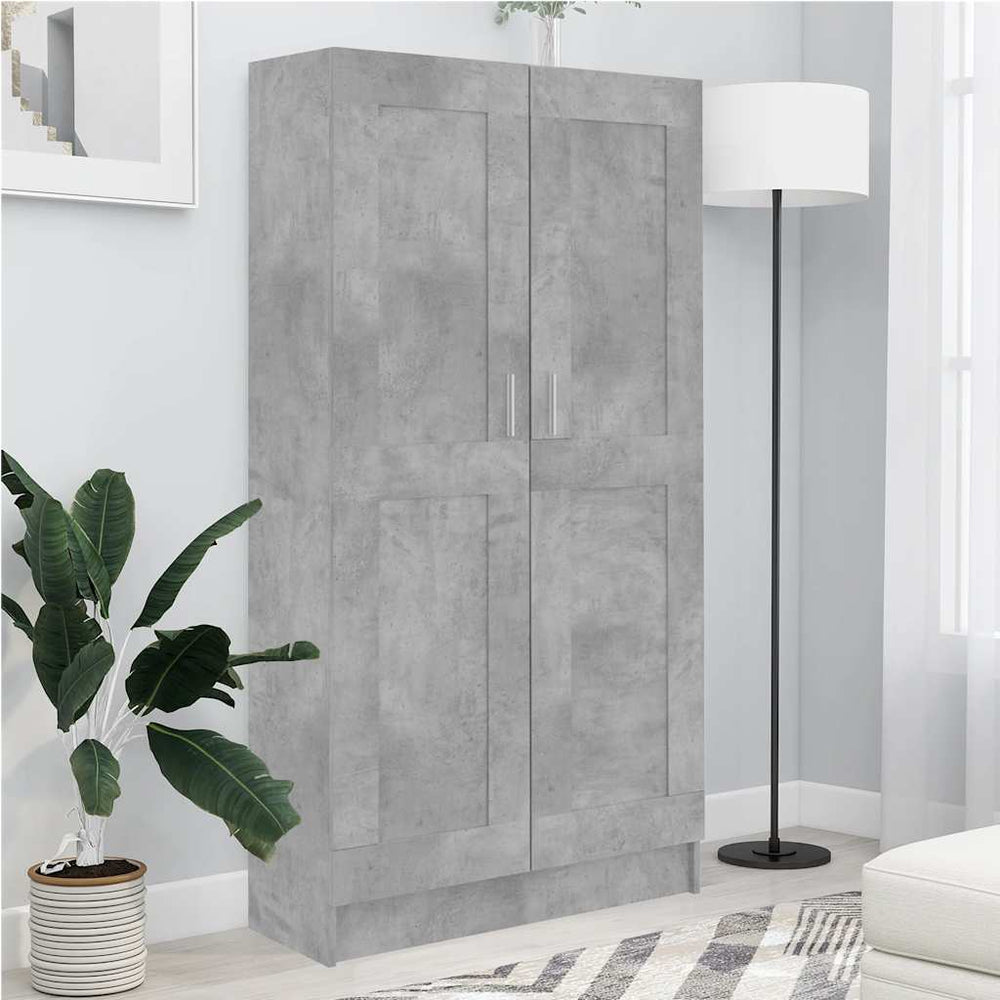 Betongraues Bücherregal, 150 cm hoch