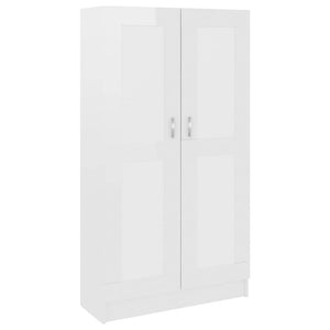 Bücherschrank Hochglanz Weiß 82,5x30,5x150 cm