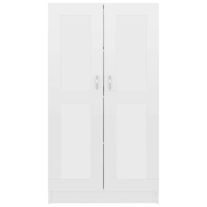 Bücherschrank Hochglanz Weiß 82,5x30,5x150 cm