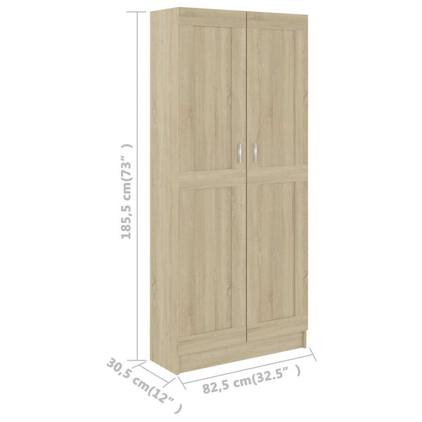 Bücherschrank Sonoma Eiche 185,5cm Hoch