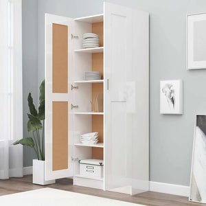 Hochglanz Bücherregal Weiß 185,5cm