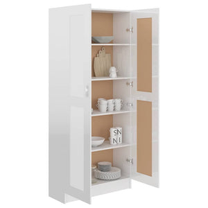Hochglanz Bücherregal Weiß 185,5cm