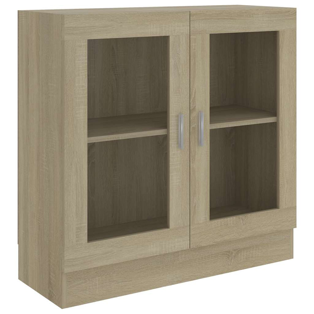Sonoma Eiche Vitrinenschrank, 82,5 cm