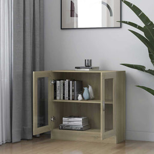 Sonoma Eiche Vitrinenschrank, 82,5 cm