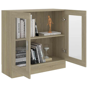 Sonoma Eiche Vitrinenschrank, 82,5 cm