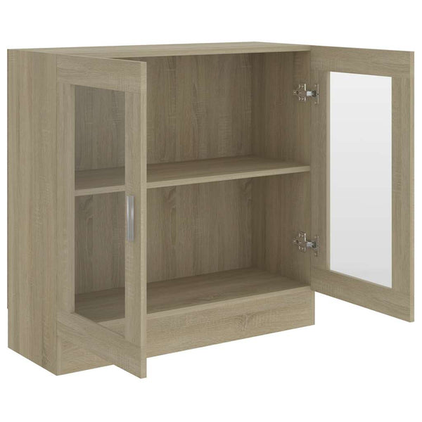 Sonoma Eiche Vitrinenschrank, 82,5 cm