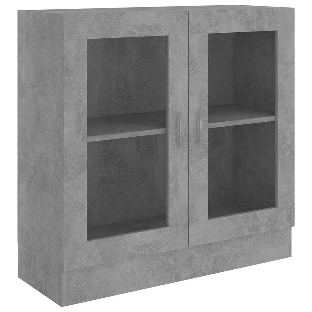 Vitrinenschrank Betongrau 82,5x30,5x80 cm