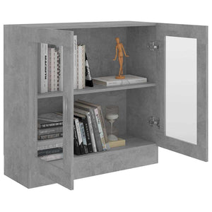 Vitrinenschrank Betongrau 82,5x30,5x80 cm