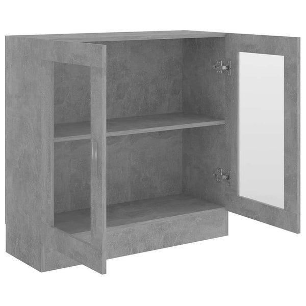 Vitrinenschrank Betongrau 82,5x30,5x80 cm