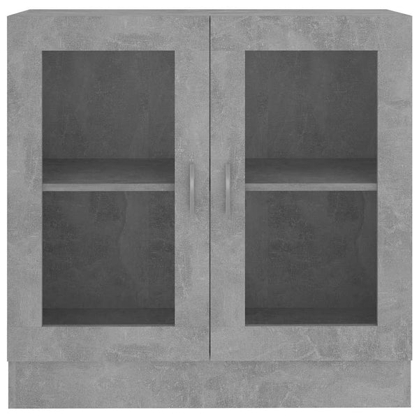 Vitrinenschrank Betongrau 82,5x30,5x80 cm