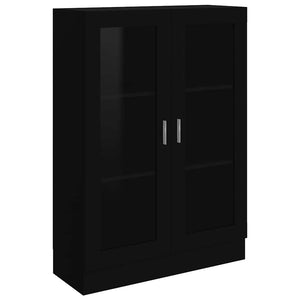 Schwarzer Vitrinenschrank 82,5 cm