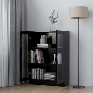 Schwarzer Vitrinenschrank 82,5 cm