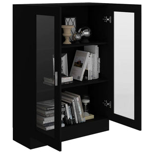 Schwarzer Vitrinenschrank 82,5 cm