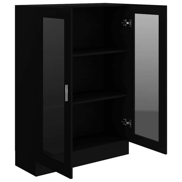 Schwarzer Vitrinenschrank 82,5 cm