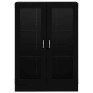 Schwarzer Vitrinenschrank 82,5 cm