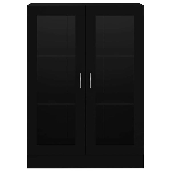 Schwarzer Vitrinenschrank 82,5 cm