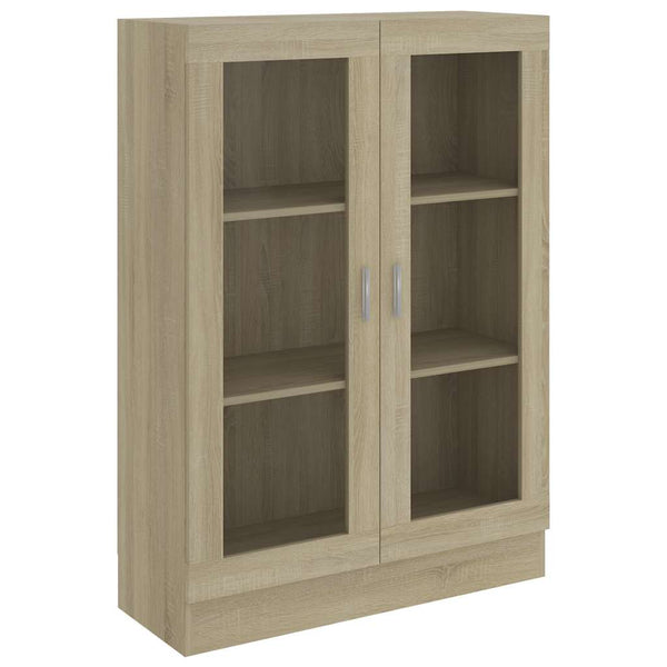 Vitrinenschrank Sonoma Eiche, 82,5 cm