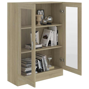 Vitrinenschrank Sonoma Eiche, 82,5 cm