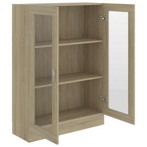 Vitrinenschrank Sonoma Eiche, 82,5 cm