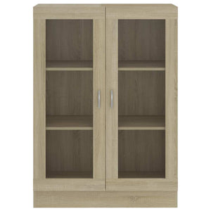 Vitrinenschrank Sonoma Eiche, 82,5 cm