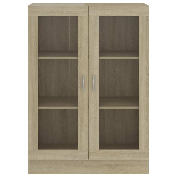 Vitrinenschrank Sonoma Eiche, 82,5 cm