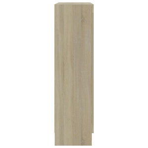 Vitrinenschrank Sonoma Eiche, 82,5 cm