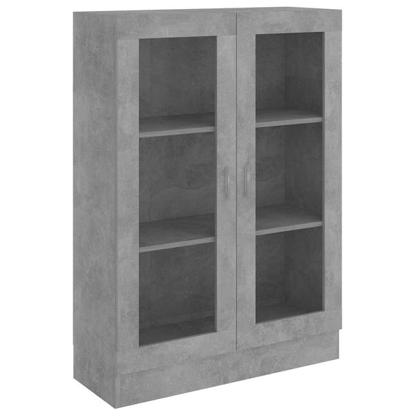 vidaXL Vitrine gris béton 82,5x30,5x115 cm en bois d'ingénierie