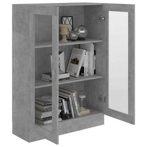 vidaXL Vitrine gris béton 82,5x30,5x115 cm en bois d'ingénierie