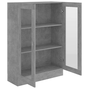 vidaXL Vitrine gris béton 82,5x30,5x115 cm en bois d'ingénierie