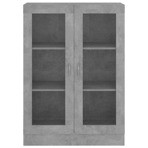 vidaXL Vitrine gris béton 82,5x30,5x115 cm en bois d'ingénierie