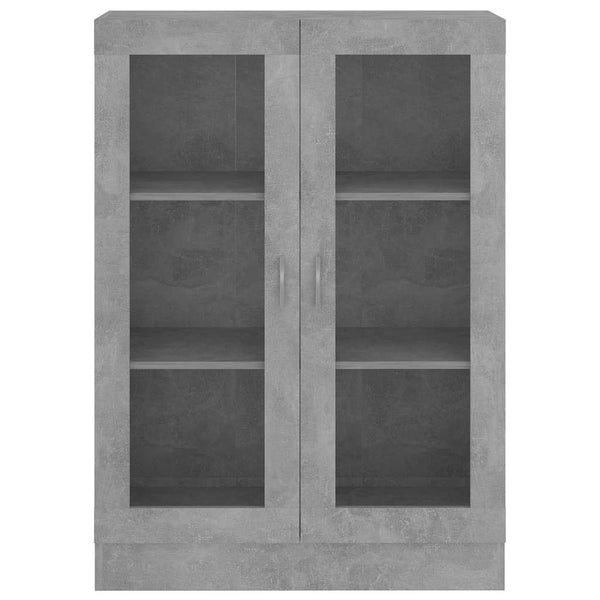 vidaXL Vitrine gris béton 82,5x30,5x115 cm en bois d'ingénierie