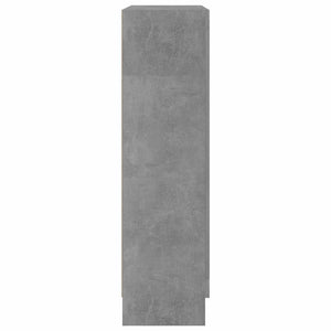 vidaXL Vitrine gris béton 82,5x30,5x115 cm en bois d'ingénierie
