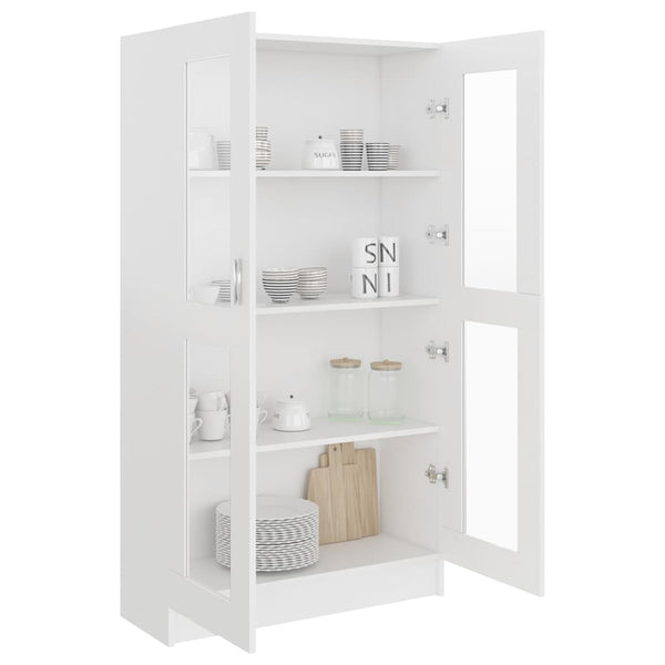 Weiße Vitrine 82,5x30,5x150 cm