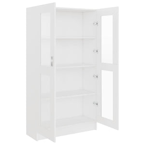 Weiße Vitrine 82,5x30,5x150 cm
