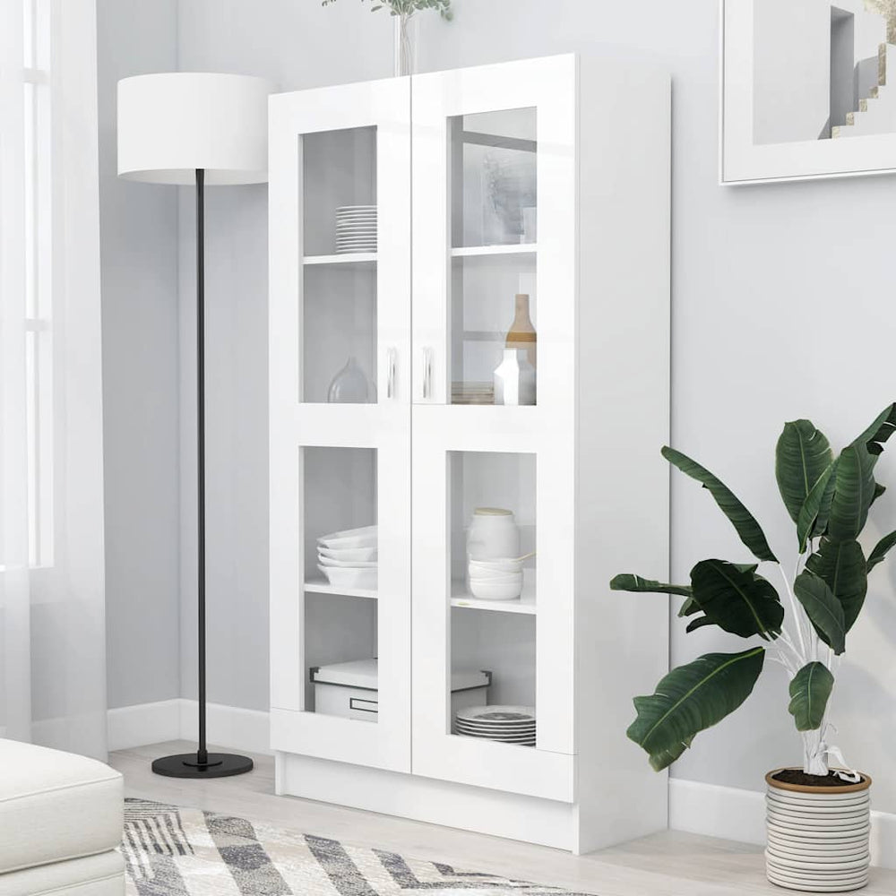 Weiße Vitrine 82,5x30,5x150 cm