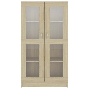Sonoma Eiche Vitrinenschrank 82,5x30,5x150cm
