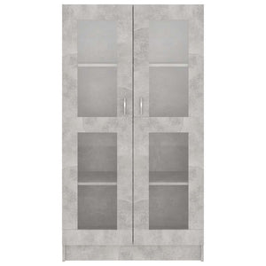 Betongrauer Vitrinenschrank, 82,5 cm