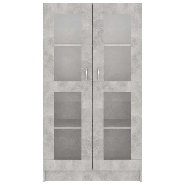 Betongrauer Vitrinenschrank, 82,5 cm