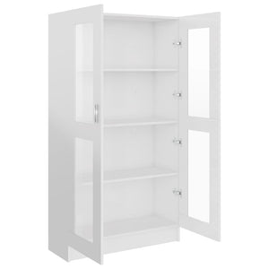 Hochglanz Vitrinenschrank Weiß 150cm