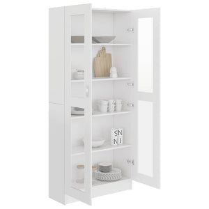 Weiße Vitrine 82,5x30,5x185 cm