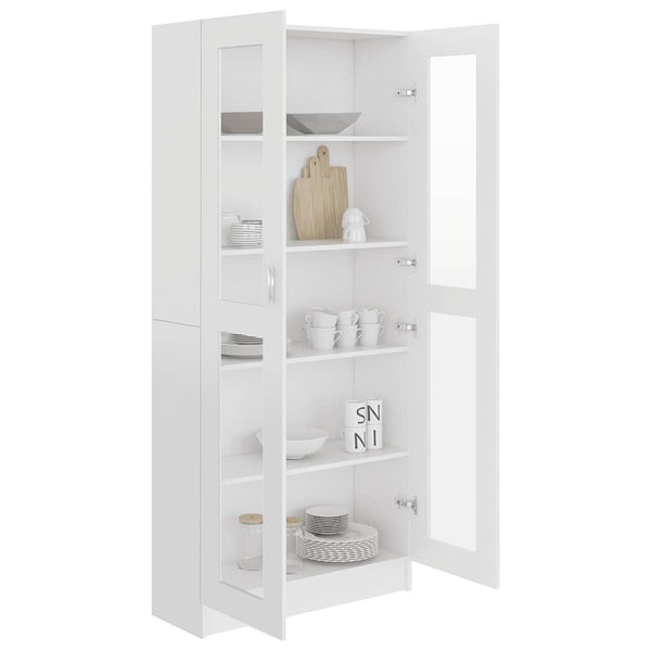 Weiße Vitrine 82,5x30,5x185 cm