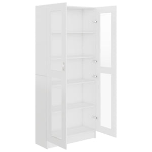 Weiße Vitrine 82,5x30,5x185 cm