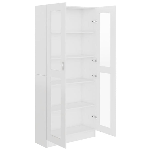Weiße Vitrine 82,5x30,5x185 cm